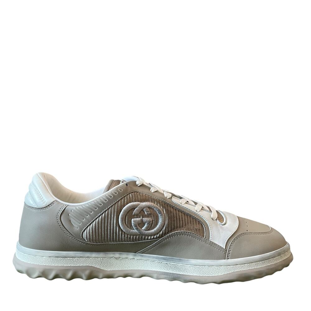 Gucci Men's Mac80 GG Low Top Sneaker Taupe & Off White 778301 Size 11.5 US 12 - Picture 2 of 16